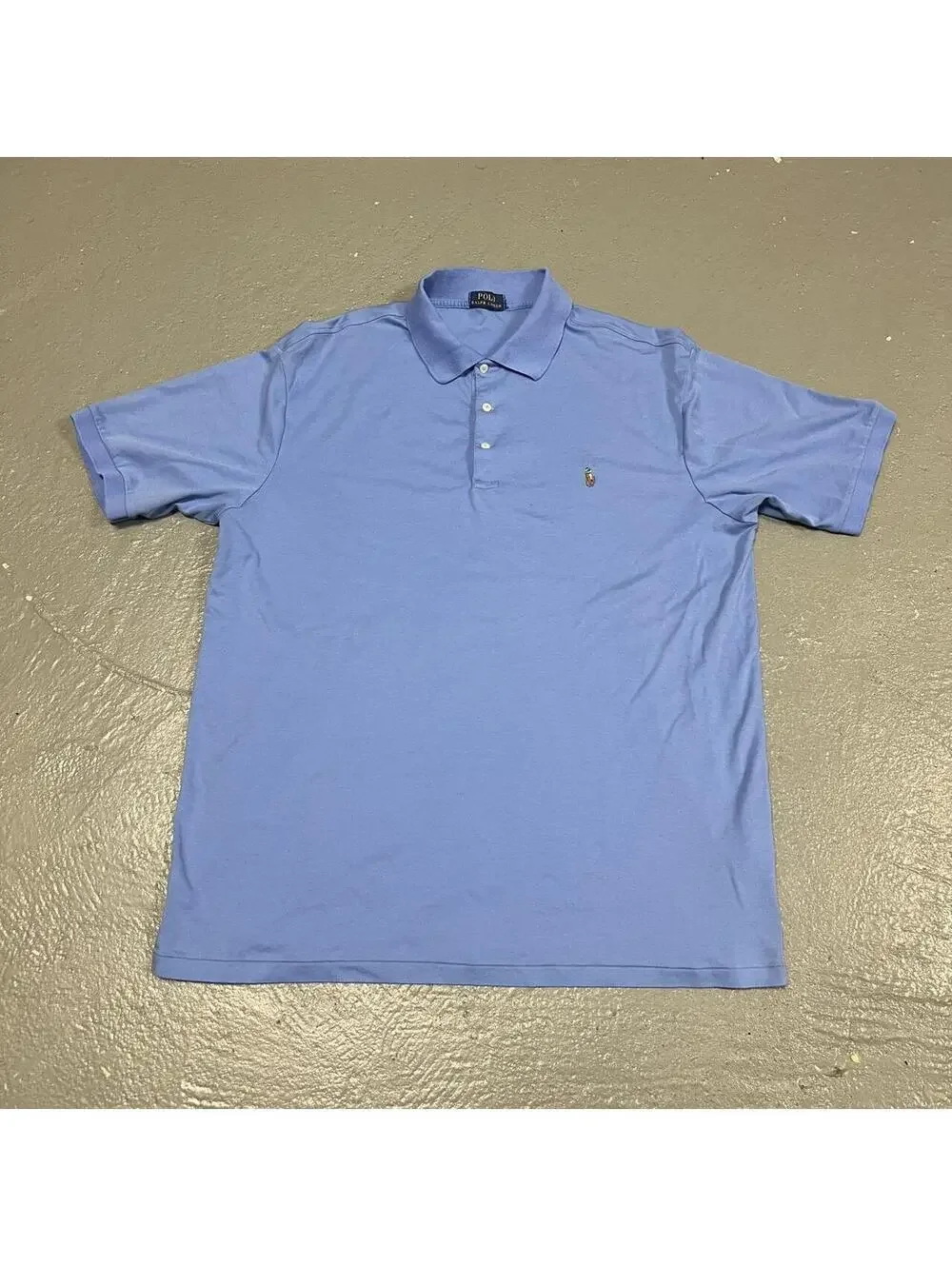 Blue Polo Ralph Lauren Athletic Feel Short Sleeve Polo Shirt
